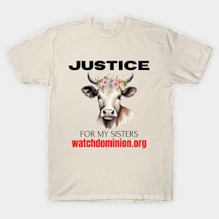 Justice For My Sisters Cow Flower Crown T-Shirt